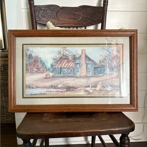 “Feeding Time” by Ava Freeman Rustic Farmhouse Framed Art